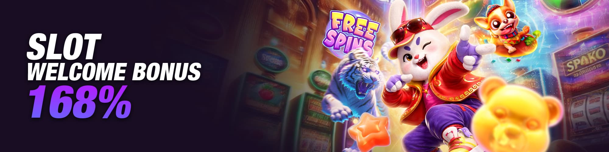WELCOME BONUS 168%